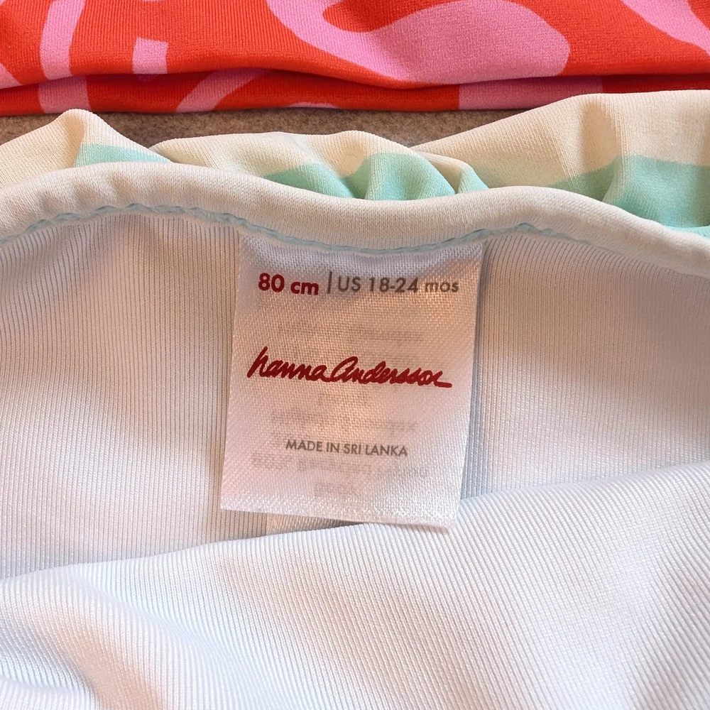 Hanna Andersson Red and Pink Floral Swim Top